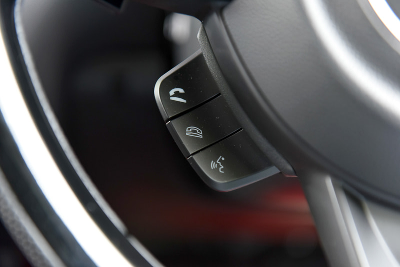 左側の奥にはハンズフリーフォンの操作ボタン