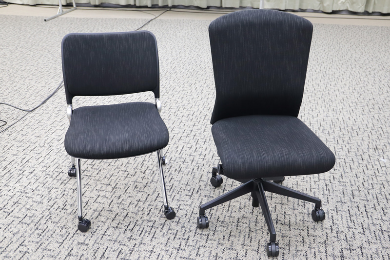 内田洋行が発売したオフィスチェア。モデルによって異なるが、会場に用意されたものは背面と座面にアレルクリーンプラスを使用。N-BOX、N-WGNに用いられるシート表皮とまったく同じものが使われている