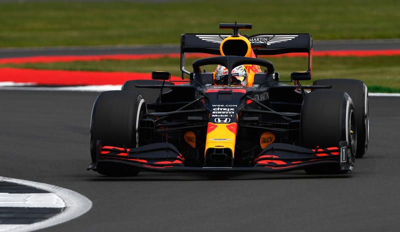 F1イギリスGP、前戦に続き2位表彰台を獲得したマックス・フェルスタッペン選手（33号車 レッドブル・ホンダ）　（c）Getty Images / Red Bull Content Pool