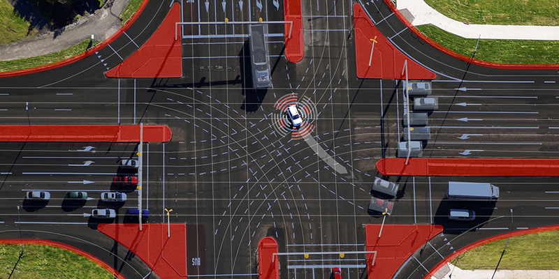 交差点にある街灯に設置したビデオセンサーやLiDARのデータからデジタルマップを生成