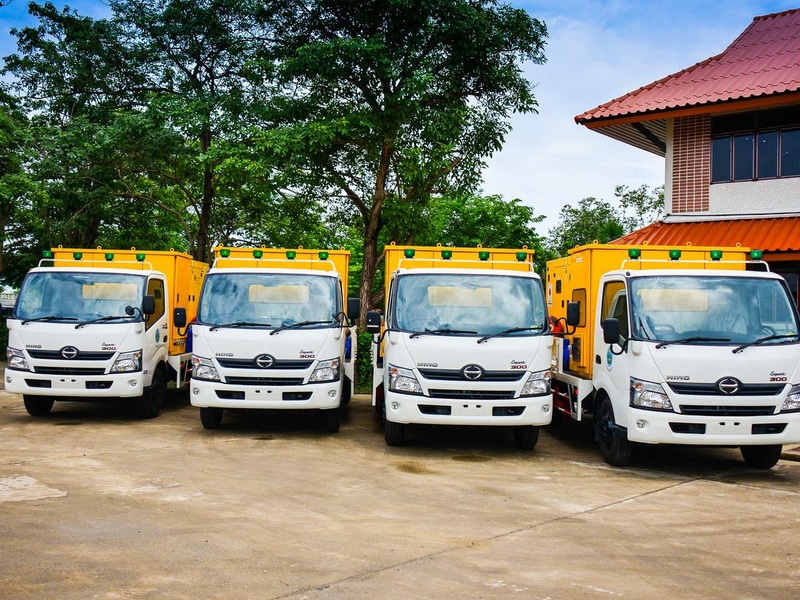 また2014年6月27日には、日本政府がJICAを通じて、排水ポンプ車10台の引渡し式を、タイ農業・協同組合省王室灌漑局アユタヤ事務所で行なっている