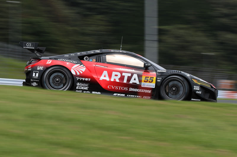 3位は55号車 ARTA NSX GT3（高木真一/大湯都史樹組）