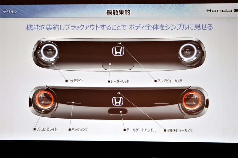 フロントまわりとリアコンビまわりは共通のモチーフを採用する