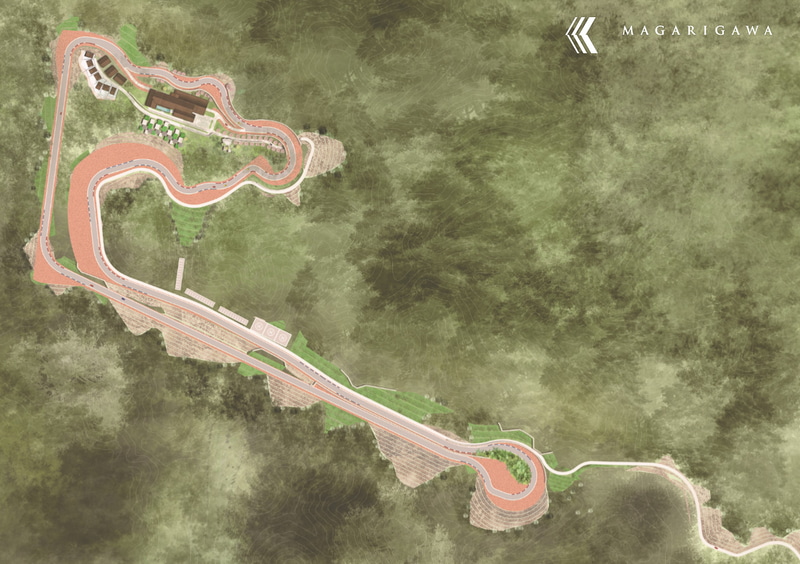 コース完成図（イメージ）。6月初旬に工事の安全を祈願し「起工式」を執り行なった