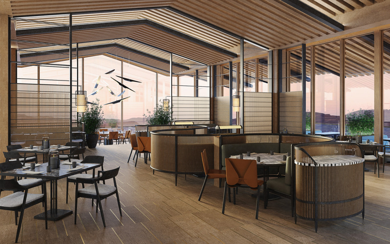 モダンな作りのクラブハウス（画像はイメージ）