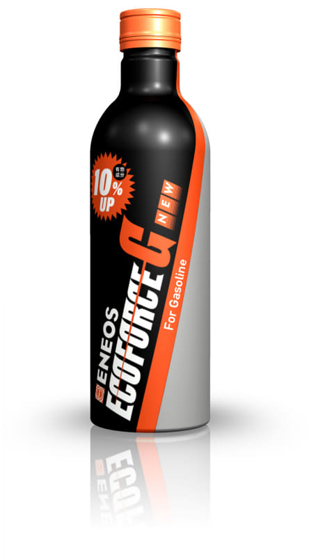 ガソリンエンジン用燃料添加剤「エコフォースG」。高い清浄効果でエンジン内部の吸気バルブをクリーンアップ。高い熱分解性との相乗効果で排出ガスを低減し、アクセルレスポンスと加速性を向上させる
