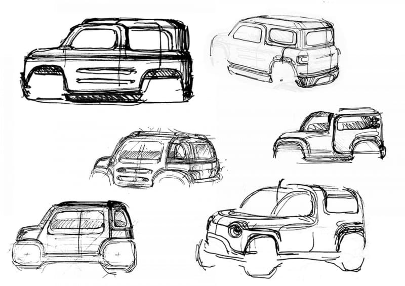 外形初期アイデア（ダイハツ提供）