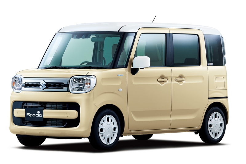 スペーシア HYBRID X（全方位モニター用カメラパッケージ装着車）のシフォンアイボリーメタリック ホワイト2トーンルーフ