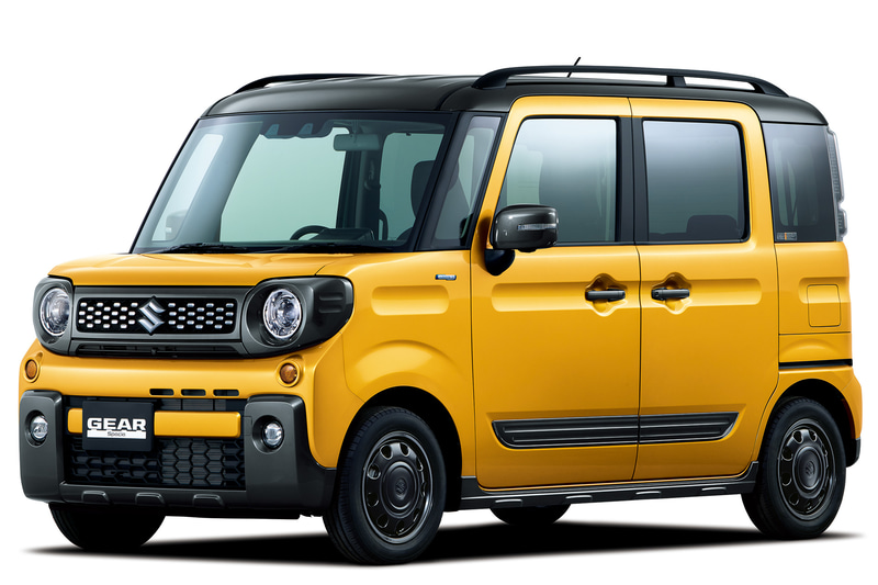 スペーシア ギア HYBRID XZ/HYBRID XZターボ（全方位モニター用カメラパッケージ装着車）のアクティブイエロー ガンメタリック2トーンルーフ