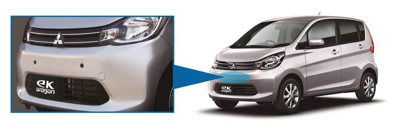 前後のバンパーにセンサーを搭載する