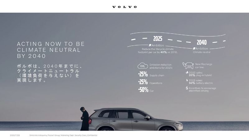 ボルボは2040年までに排出したCO2を相殺してゼロにする「クライメイト・ニュートラル」を目指している