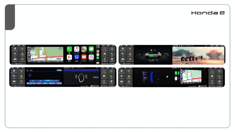 中央のディスプレイはスマートフォンライクな表示