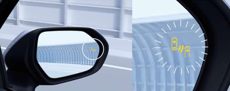ブラインドスポットモニター作動イメージ