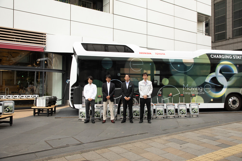 ホンダの青山本社に展示されたMoving e