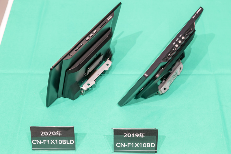 2019年モデルとの比較。パネル部分が圧倒的に薄くなった