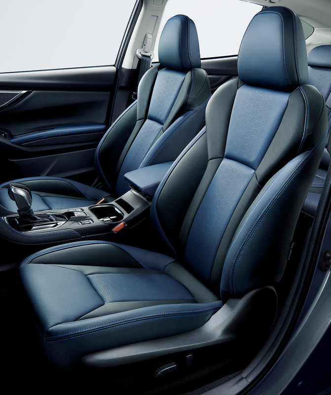 本革シート（ネイビー/ブラック［ブルーステッチ］）