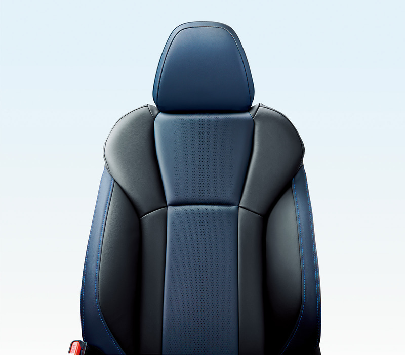 本革シート（ネイビー/ブラック［ブルーステッチ］）