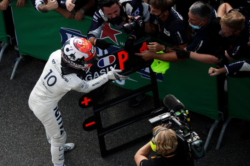 優勝を喜ぶピエール・ガスリー選手　（C）Getty Images / Red Bull Content Pool