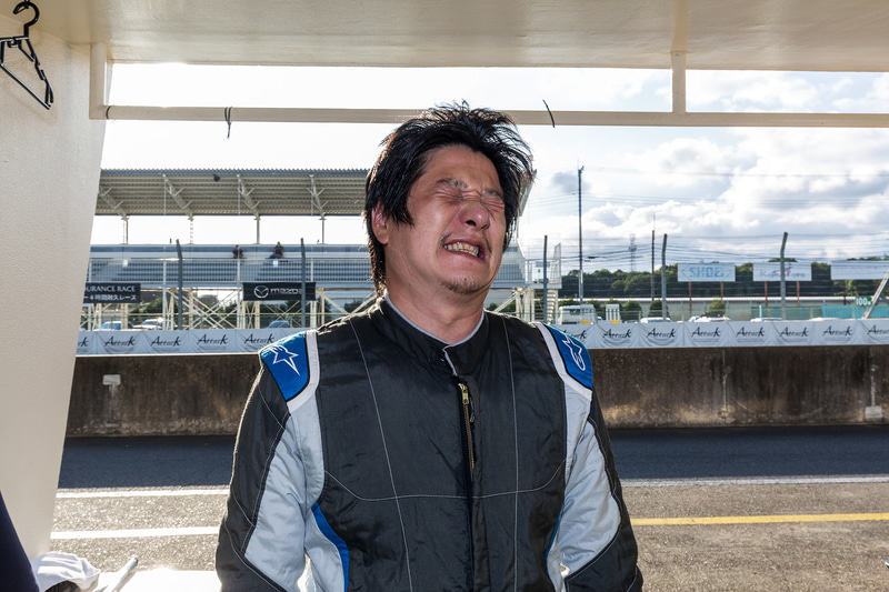 ドライブを終えた編集長 小林