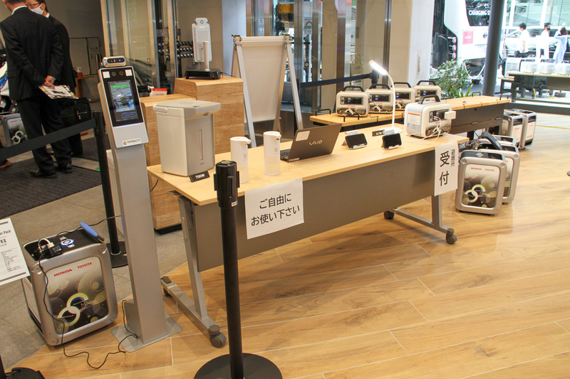 中型電源試作機やLiB-AID E500を用いた、避難所でのプライベートスペースの活用例