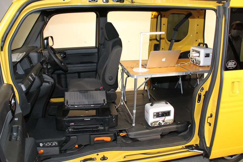 N-VANを使った移動オフィスでの活用例