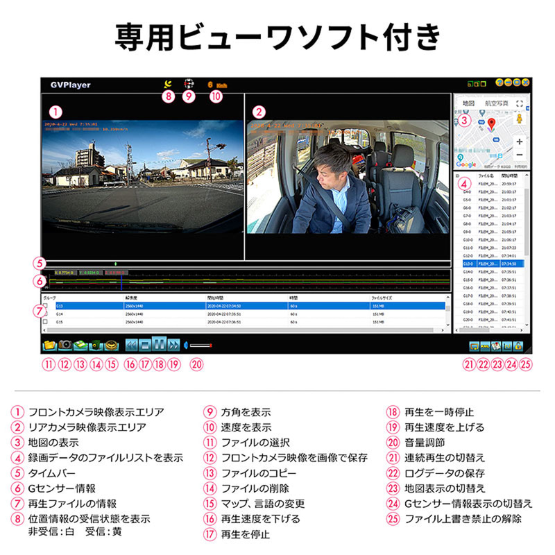 専用ビューソフトが付属