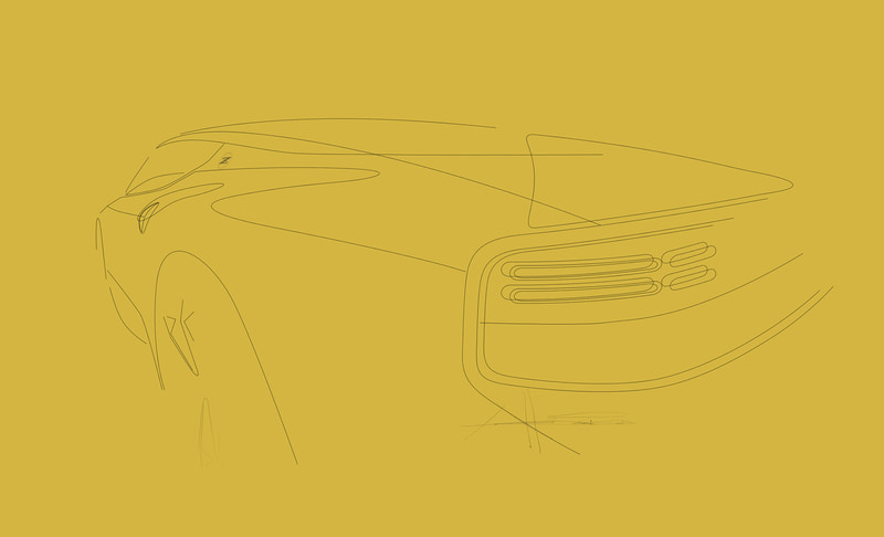 グローバルデザイン担当シニアバイスプレジデントのアルフォンソ・アルバイサ氏によるデザインスケッチ