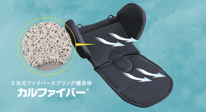 背中のパッドにカルファイバーを新採用したおかげか、背中の熱のこもりが少なく感じます