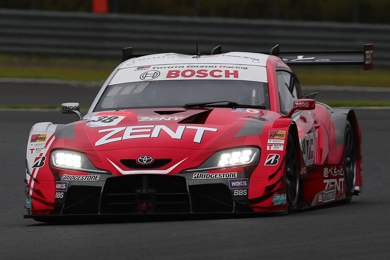 ポールポジションを獲得した38号車 ZENT GR Supra（立川祐路/石浦宏明組、BS）