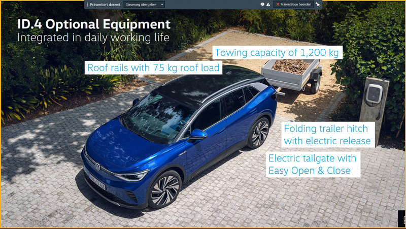 ID.4のボディサイズは4584×1852×1612mm（全長×全幅×全高）、ホイールベースは2766mm