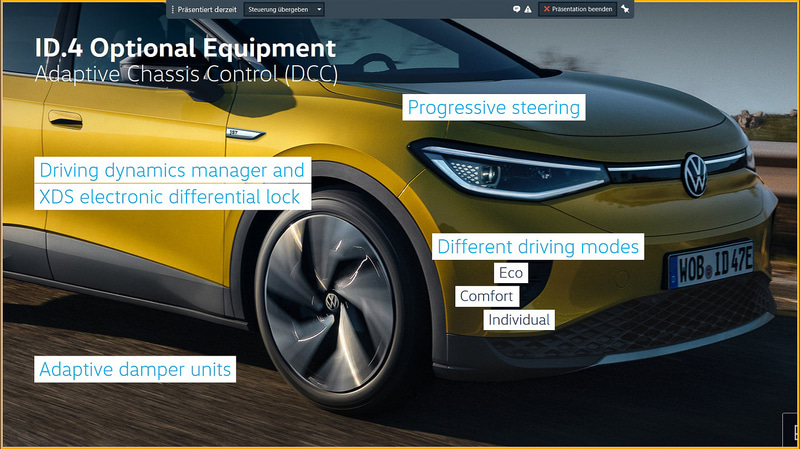上級仕様の1ST Maxにはアダプティブシャシーコントロール「DCC」などが標準装備される