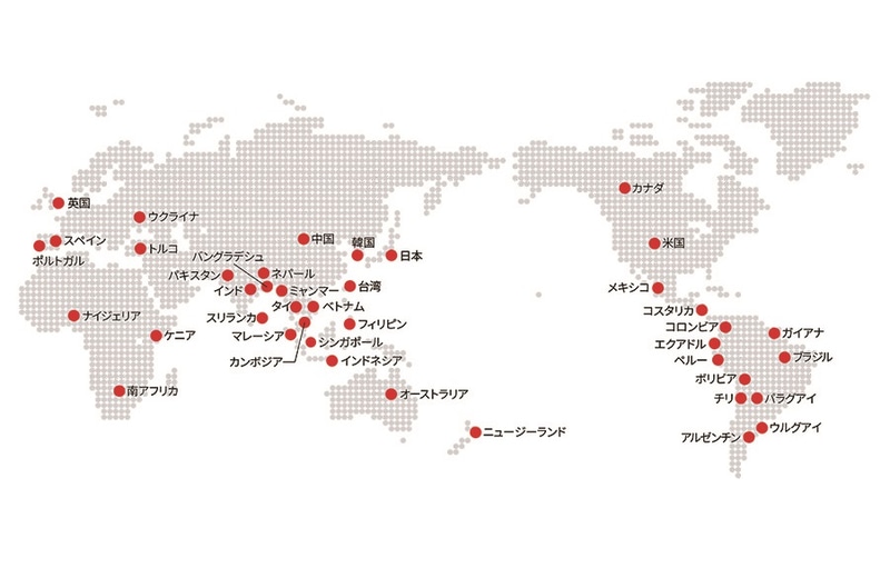 世界41の国と地域で安全運転の普及活動を行なっている