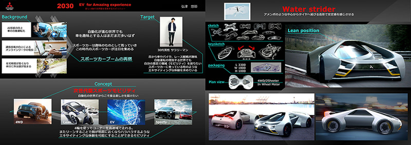 講評：モデラー志望ながらデザインもできることに驚きました。話をよく聞いて成長している姿が印象的で、きっといいモデラーになるだろうなと思いました。期待しています