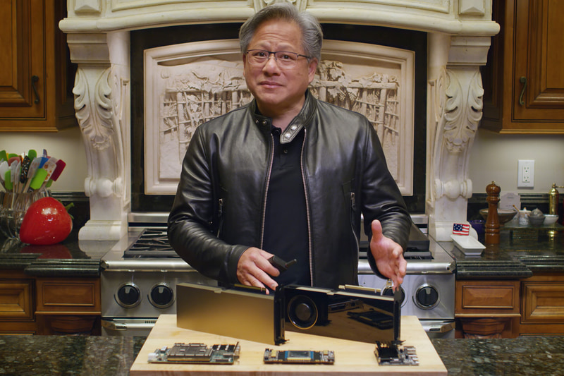 NVIDIA 創業者兼CEO ジェンスン・フアン（Jensen Huang）氏。自宅のキッチンからプレゼンテーション