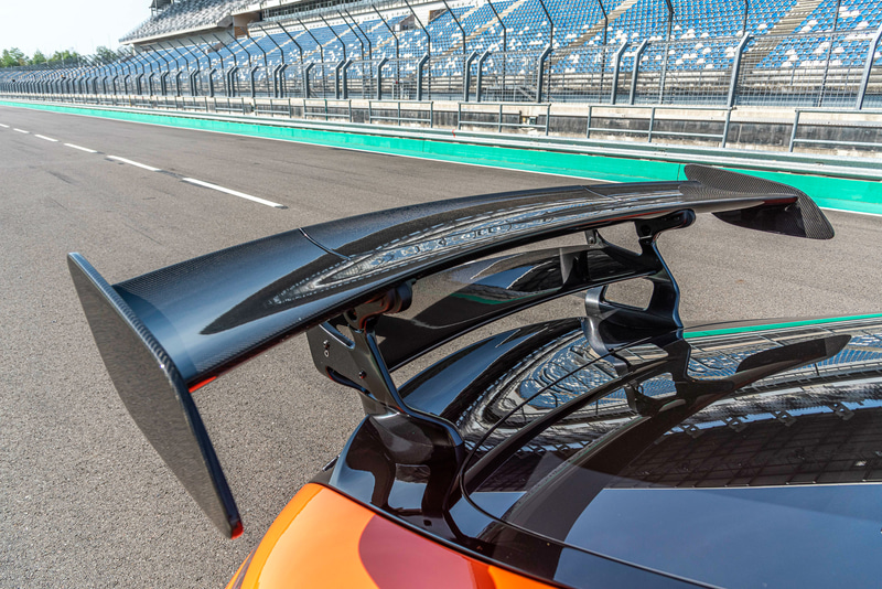 カーボンファイバー製の2段ウイング