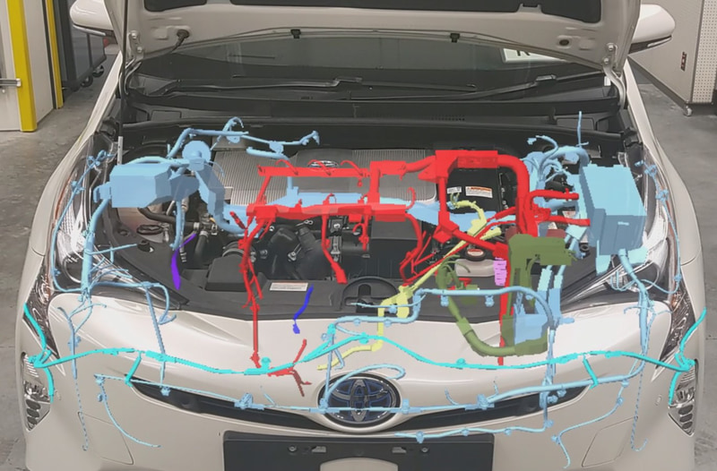 実車に重ね合わせて表示させた3Dの艤装図