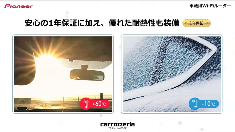 車載用ならではの堅牢な本体設計