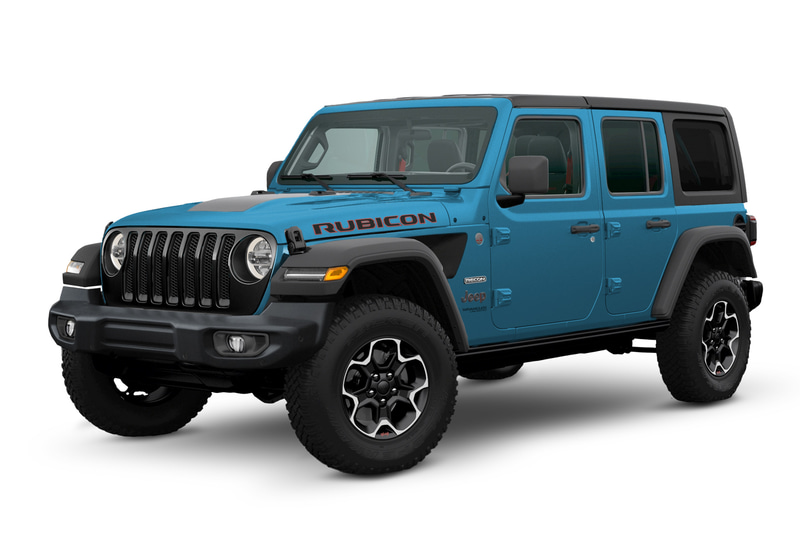 限定車「ラングラー・アンリミテッド・ルビコン・リーコン」ターコイズブルーの「ビキニP/C」（限定100台）