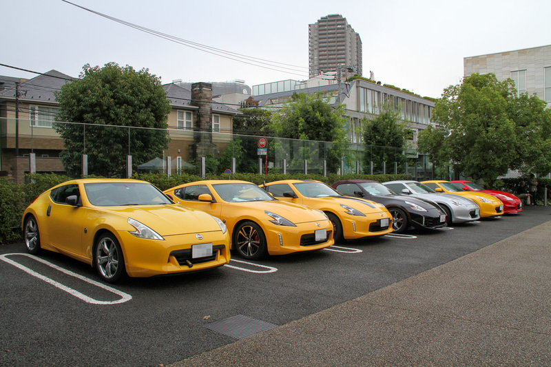 歴代フェアレディZが代官山 T-SITEの駐車場を埋め尽くした
