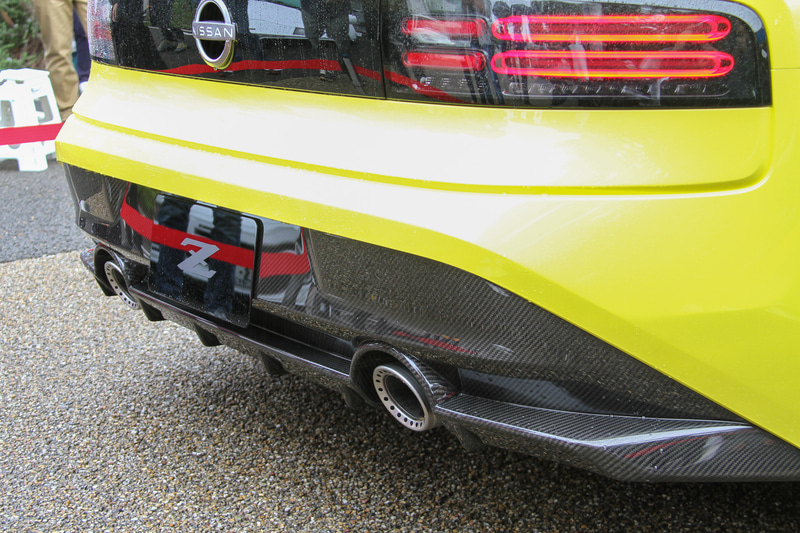 Z PROTOのボディサイズは4382×1850×1310mm（全長×全幅×全高）。現行のZ34型と比べると122mm長く、5mm広く、5mm低いスリーサイズ