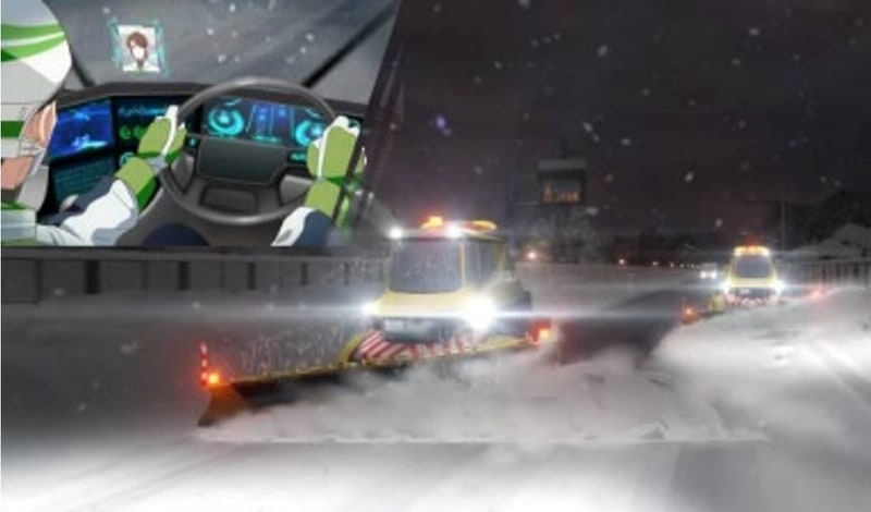 「高速道路の雪と氷のテクノロジー」と題して、現状の課題と動画で紹介されるシステムの一部開発の現状について解説するとともに、準天頂衛星を活用した除雪運転支援システムにおいては、実際にクルマを走らせて分かりやすく解説する