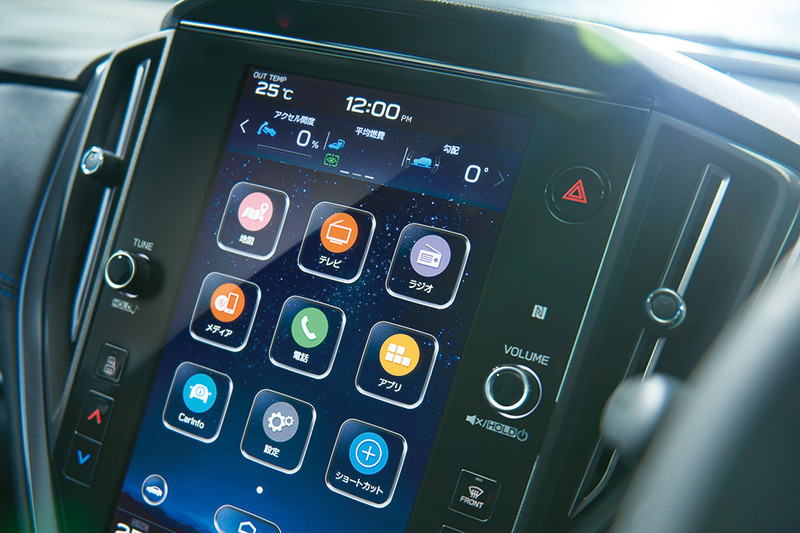 11.6インチのセンターインフォメーションディスプレイを選択可能