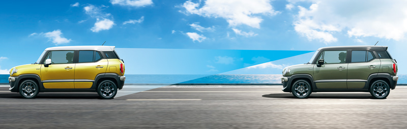 車線中央付近の走行維持をサポートする車線維持支援機能をスズキ初採用したほか、全車速追従機能付アダプティブクルーズコントロールの採用など、スズキ セーフティ サポートを充実