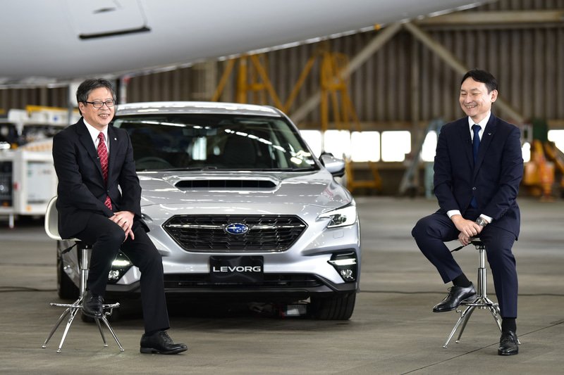 JAL北田氏（左）、新型レヴォーグ開発責任者 五島賢氏（右）によるエンジニア同士の対談