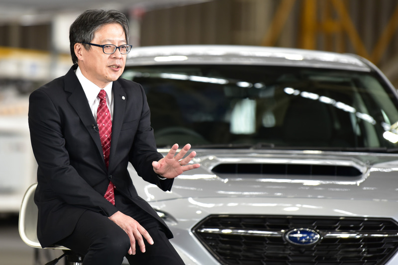 新型レヴォーグの対談に登壇した日本航空株式会社 常務執行役員 整備本部長 北田裕一氏。株式会社JALエンジニアリング社長でもある