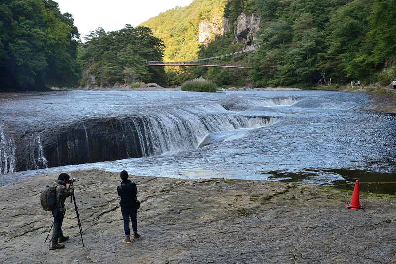続いて国指定天然記念物の名勝「吹割の滝」へ移動。今浦さんが実際に撮影した作品は文末でご紹介しますのでお楽しみに