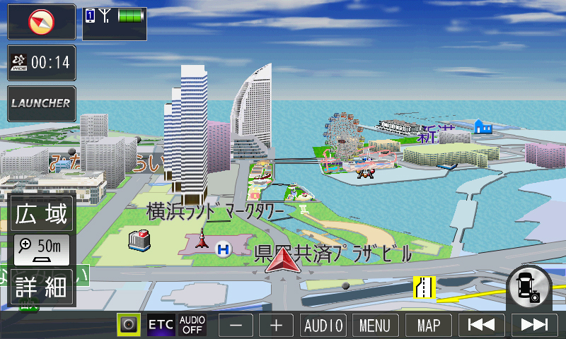 50mスケールでの3D表示