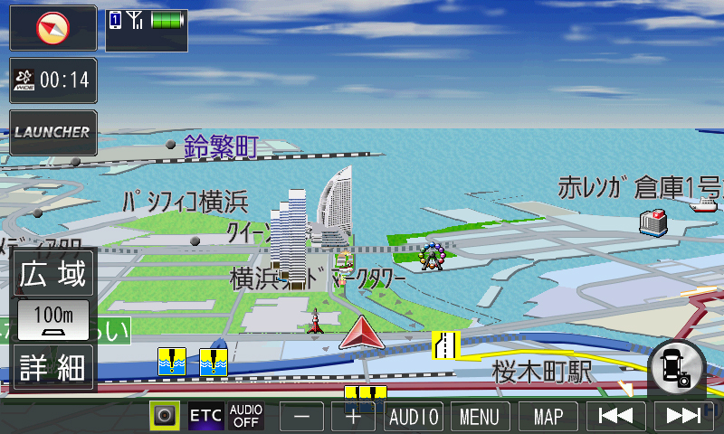 100mスケールでの3D表示