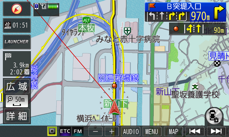 一般道から都市高速へ