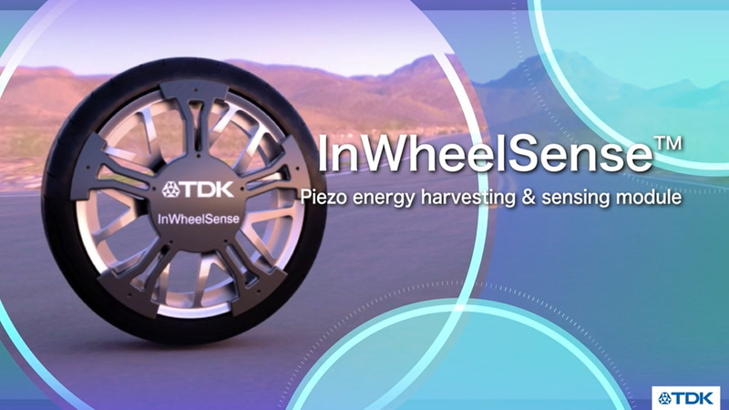 ピエゾ環境発電デバイス「インホイールセンス（In Wheel Sense）」を出展